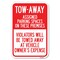 Signmission Tow Zone Assigned Parking Spaces on Thes Heavy-Gauge Aluminum Sign, 12" x 18", A-1218-22797 A-1218-22797 - alternate 1